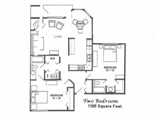 Woodbine Apartments 2 Bedroom 2 Bathroom
